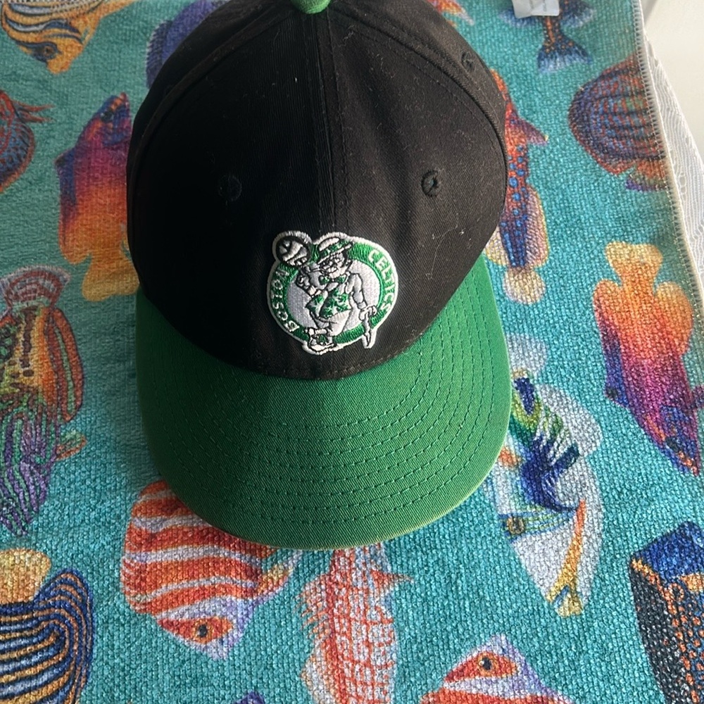 Black NBA Cap with Green Logo